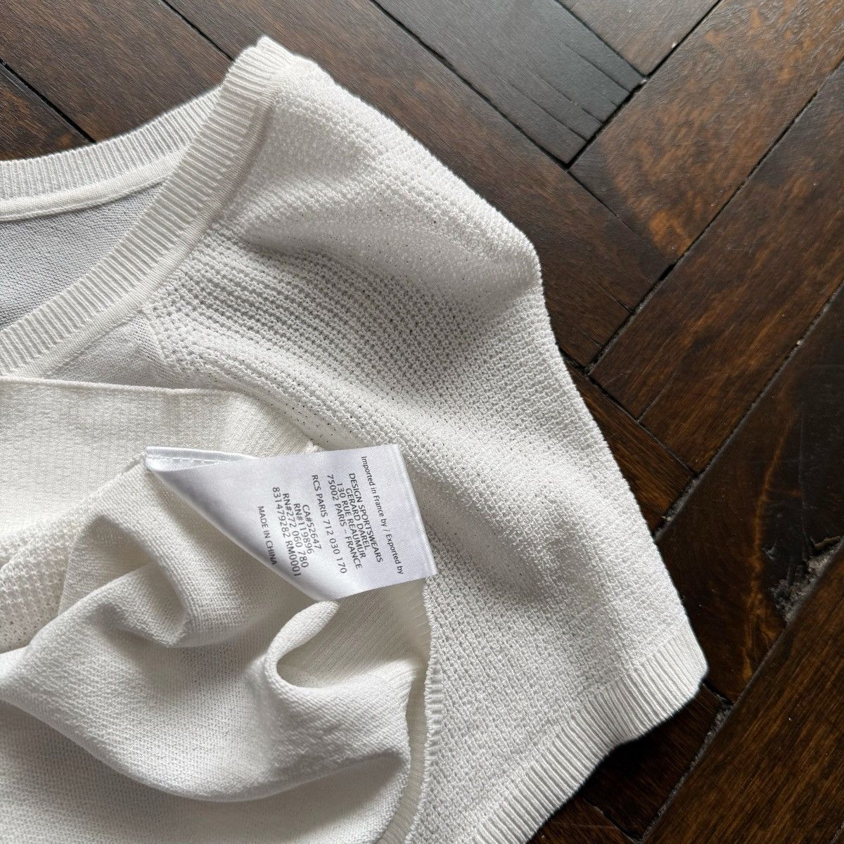 Gerard Darel Gerard Darel Paris Womens White Knit Top Short Sleeve Size S / US 4 / IT 40 - 6 Thumbnail