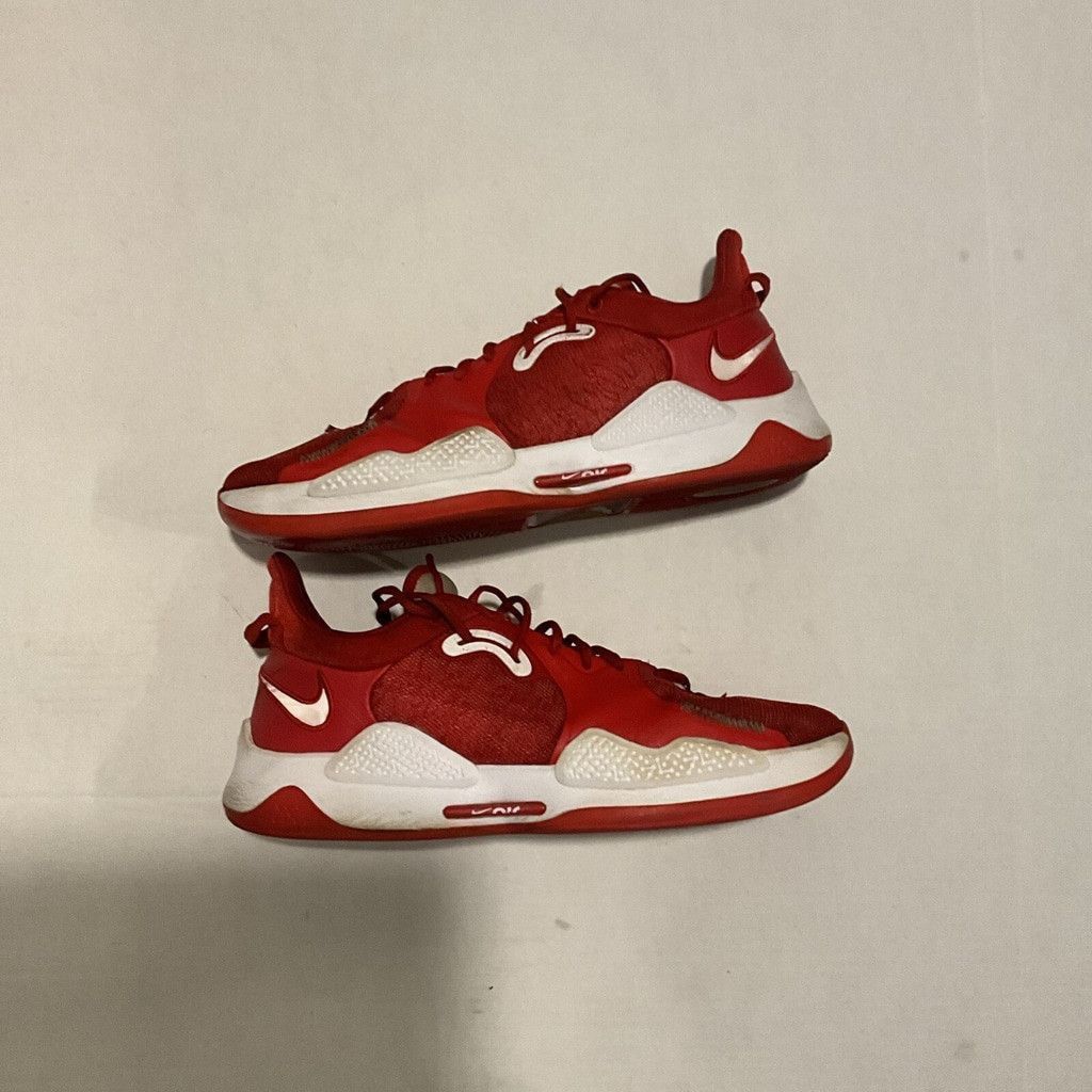 Nike NIKE PG 5 TB PROMO PAUL GEORGE UNIVERSITY RED-WHITE SZ 14 Size US 14 / EU 47 - 1 Thumbnail