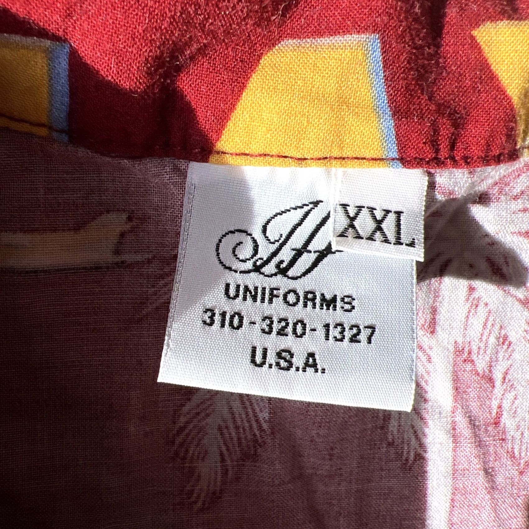 Vintage VINTAGE LAX Hawaiian Aloha Pocket Shirt 2XL JFF Uniforms Men Red Short Sleeve Button-Up Graphic Print Pocketed Collared Shirt Size US XXL / EU 58 / 5 - 6 Thumbnail
