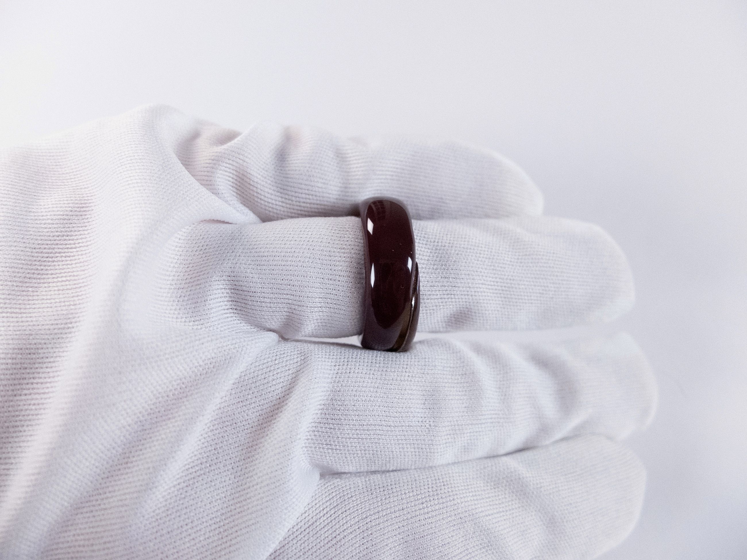 Bottega Veneta BOTTEGA VENETA Fold brown ring enamel & silver ring 19 q Size ONE SIZE - 3 Thumbnail