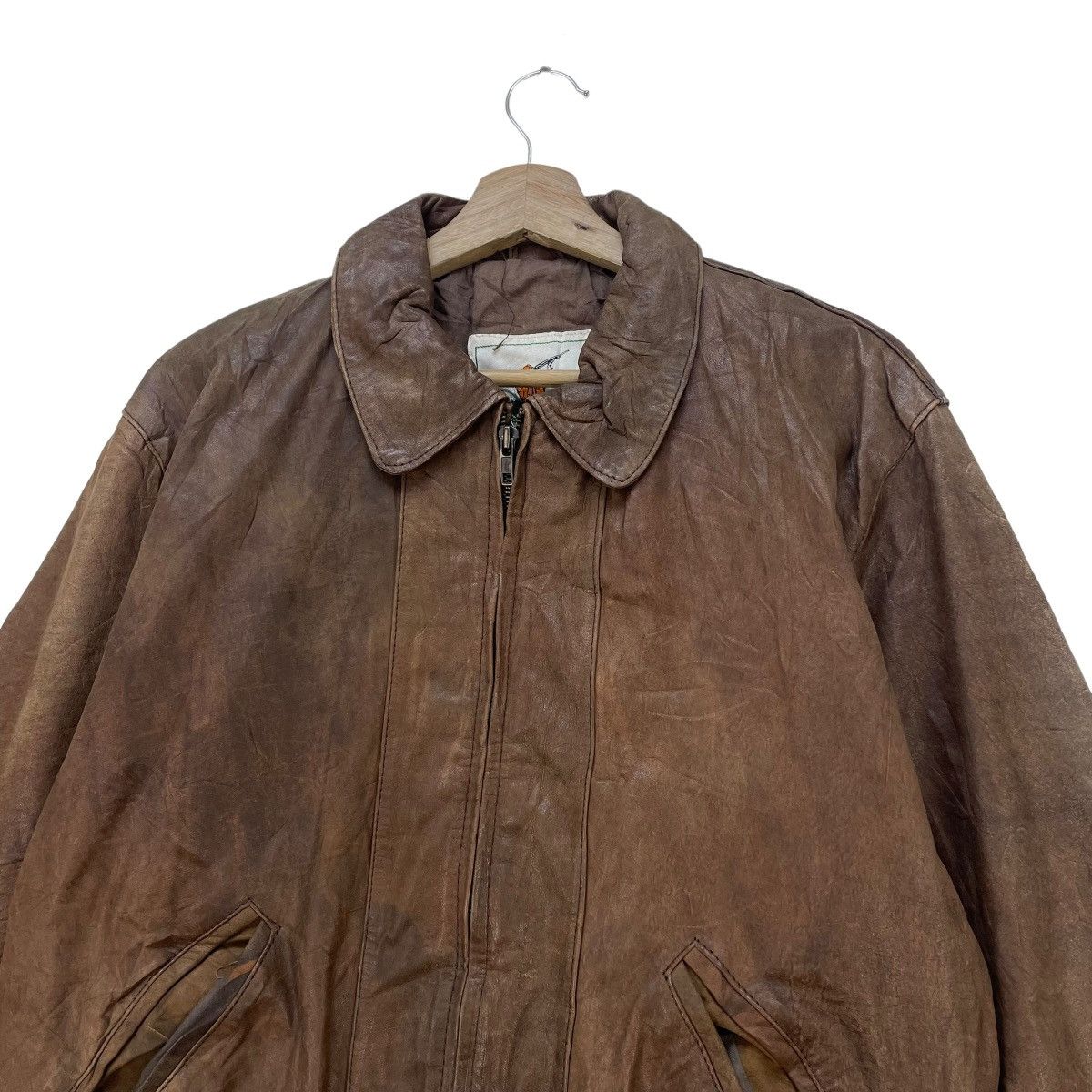 Japanese Brand × Vintage Vintage Japanese Brand Luis Alvear Sunfaded Leather Jackets Size US S / EU 44-46 / 1 - 3 Thumbnail