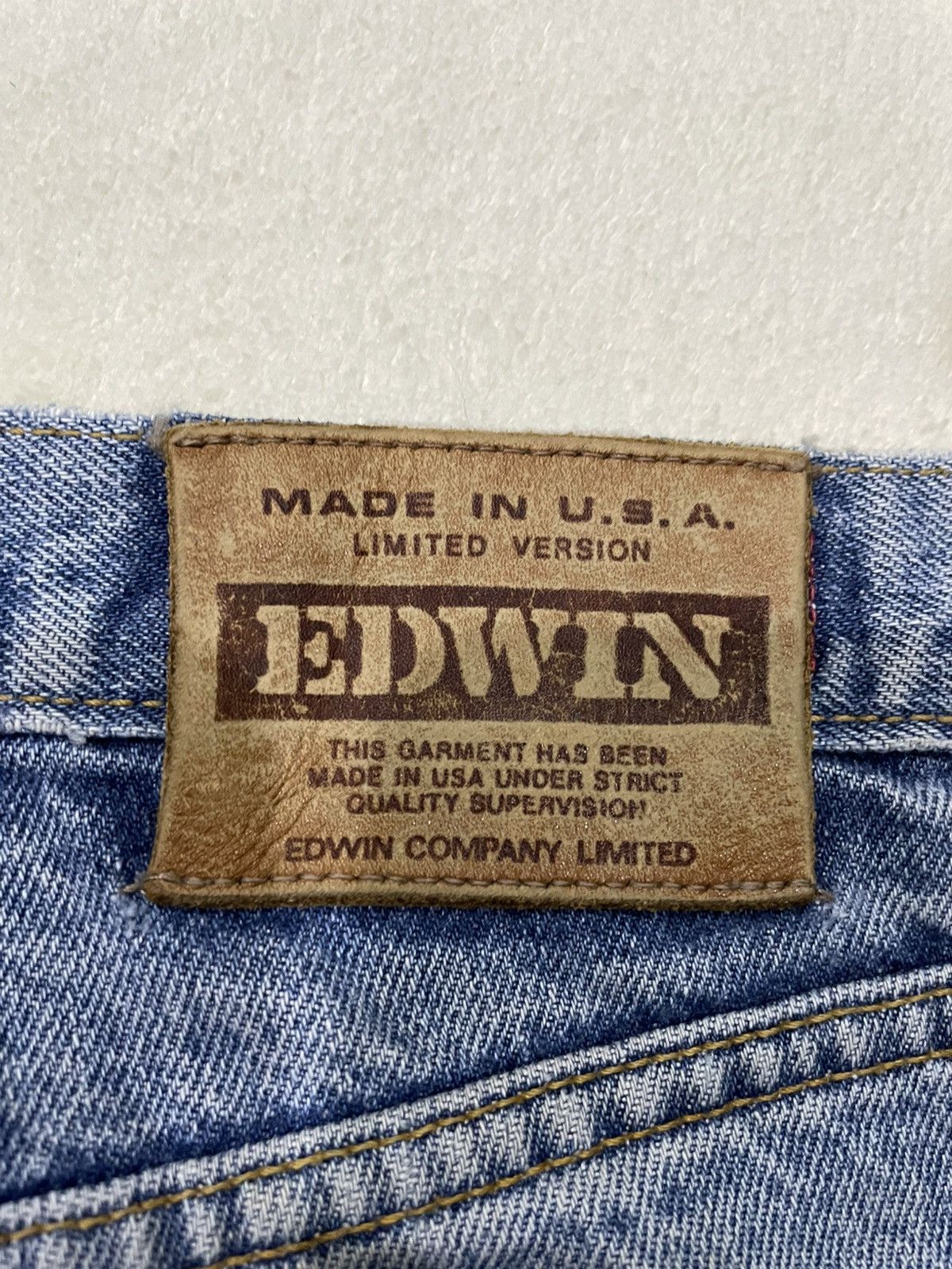 Edwin Vintage EDWIN Baggy Distress Mudwash Denim Jeans Size US 32 / EU 48 - 18 Thumbnail