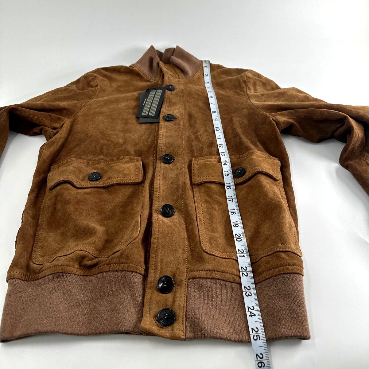 Dacute Dacute Men's Brown Suede Bomber Jacket Size 46 | Small Size US S / EU 44-46 / 1 - 8 Thumbnail