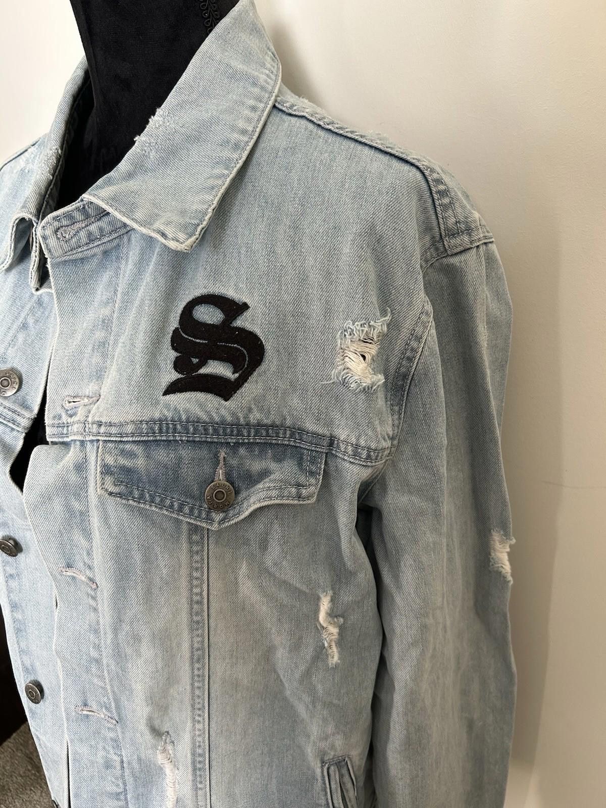 Other Saint Morta Culture Kings Distressed Denim Jacket - Sz XXL Size US XXL / EU 58 / 5 - 5 Thumbnail