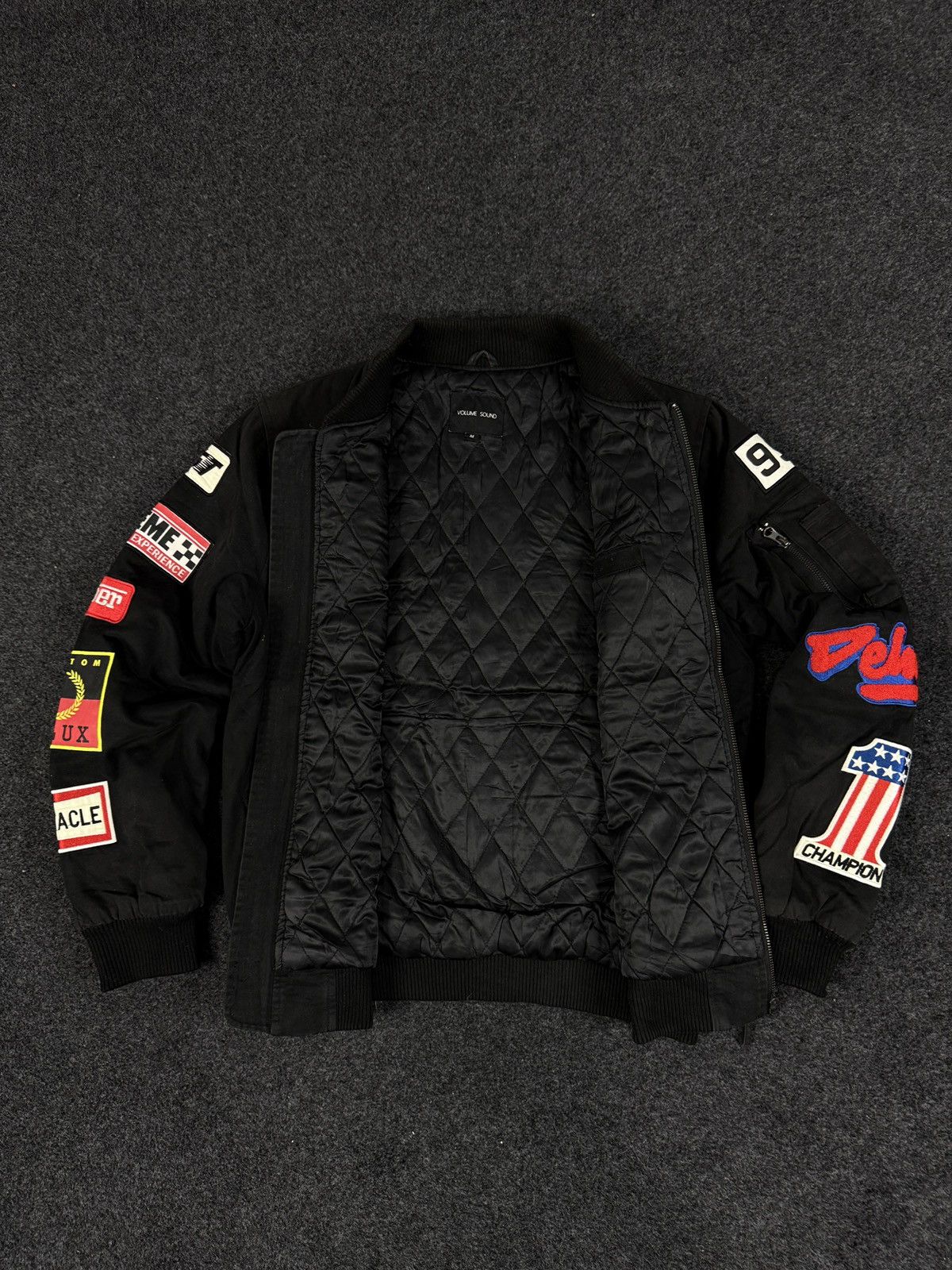 Moschino Black Racing Patch Bomber Jacket — Volume Sound M Size US M / EU 48-50 / 2 - 6 Thumbnail