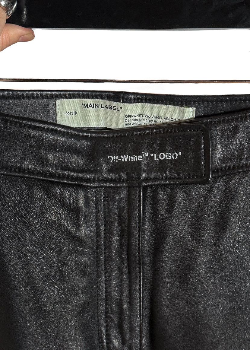 Off-White Off-White Black Leather Tied Ankle Pants Size 25" / US 0 / IT 36 - 9 Thumbnail