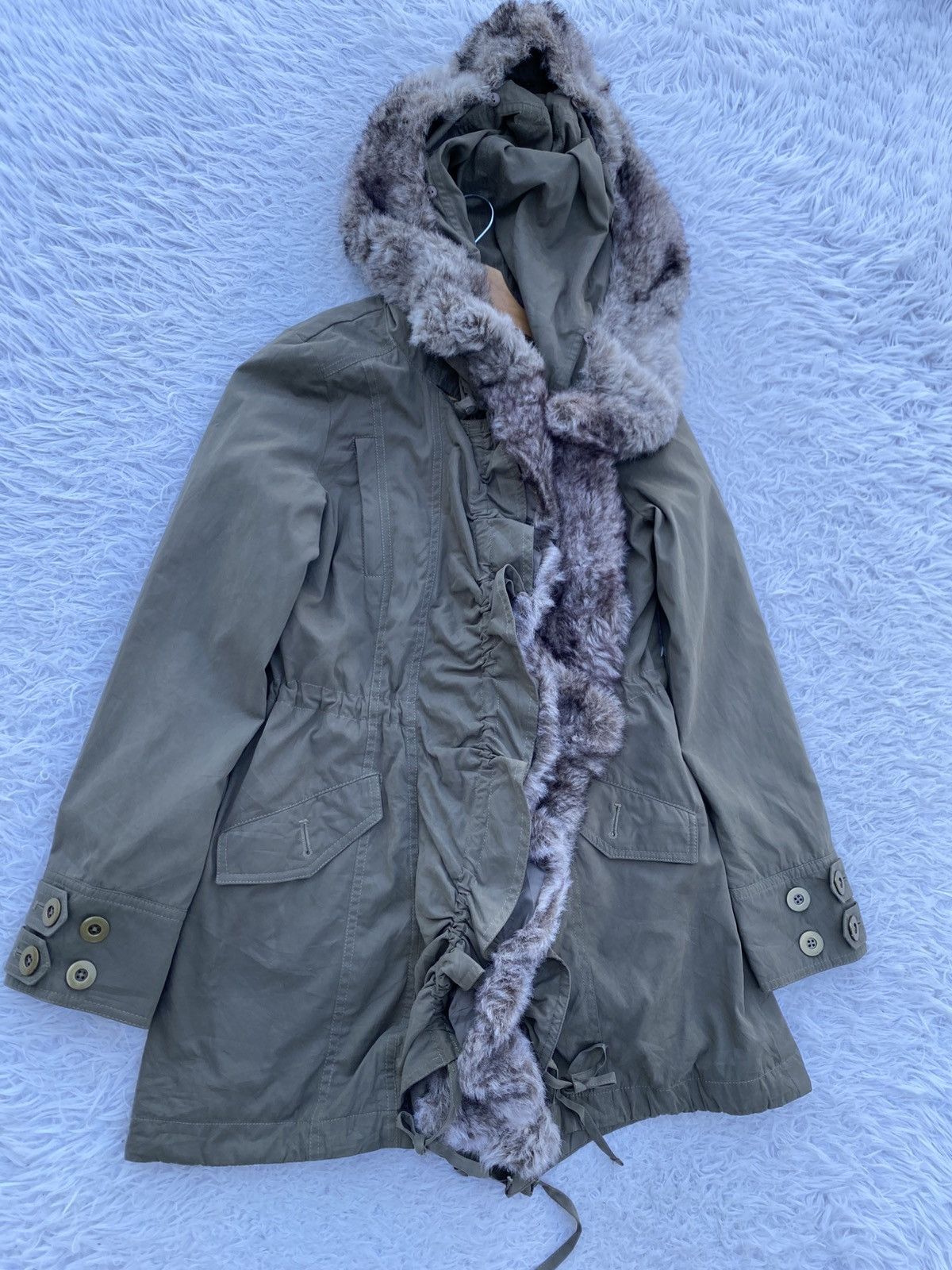 Tornado Mart Rare Femme Tornado Mart Faux Fur Frill Hooded Coat Jacket Size S / US 4 / IT 40 - 7 Thumbnail