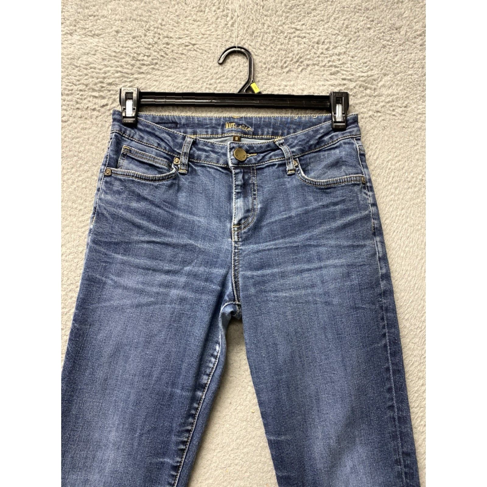 Vintage Kut from the Kloth Jeans Women 8 Blue Straight Stretch Denim 30x28 Regular Womens Size 30" / US 8 / IT 44 - 2 Thumbnail