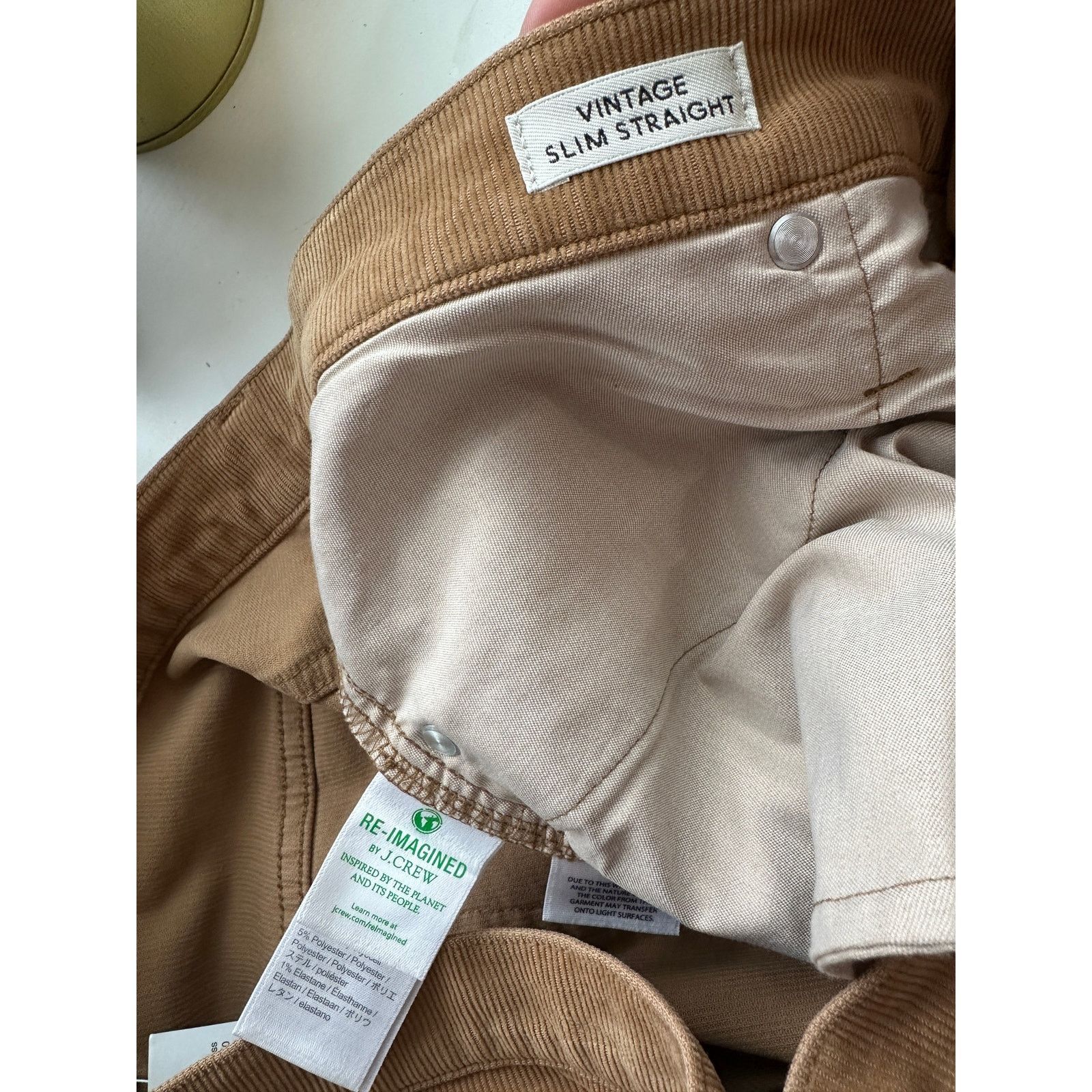 J.Crew NWT J Crew Gold Vintage Slim Straight Corduroy Pants 32 / 12 Size 32" / US 10 / IT 46 - 10 Thumbnail