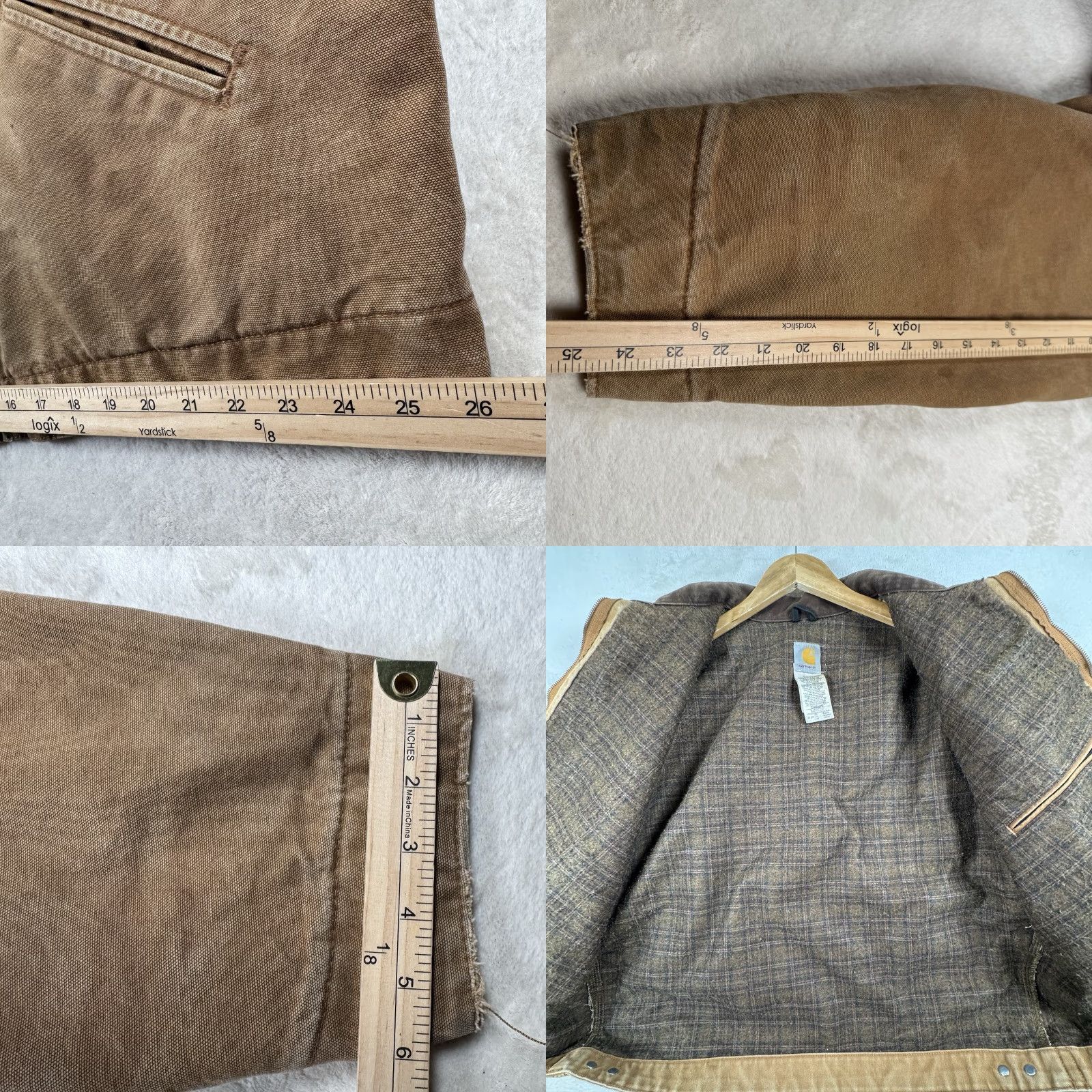 Carhartt Carhartt J97 CML Detroit Vintage Brown Canvas Jacket 2XL Bomber Jacket Men Winter Fall Spring Lined Polyester Logo Shirt? Size US XXL / EU 58 / 5 - 10 Thumbnail