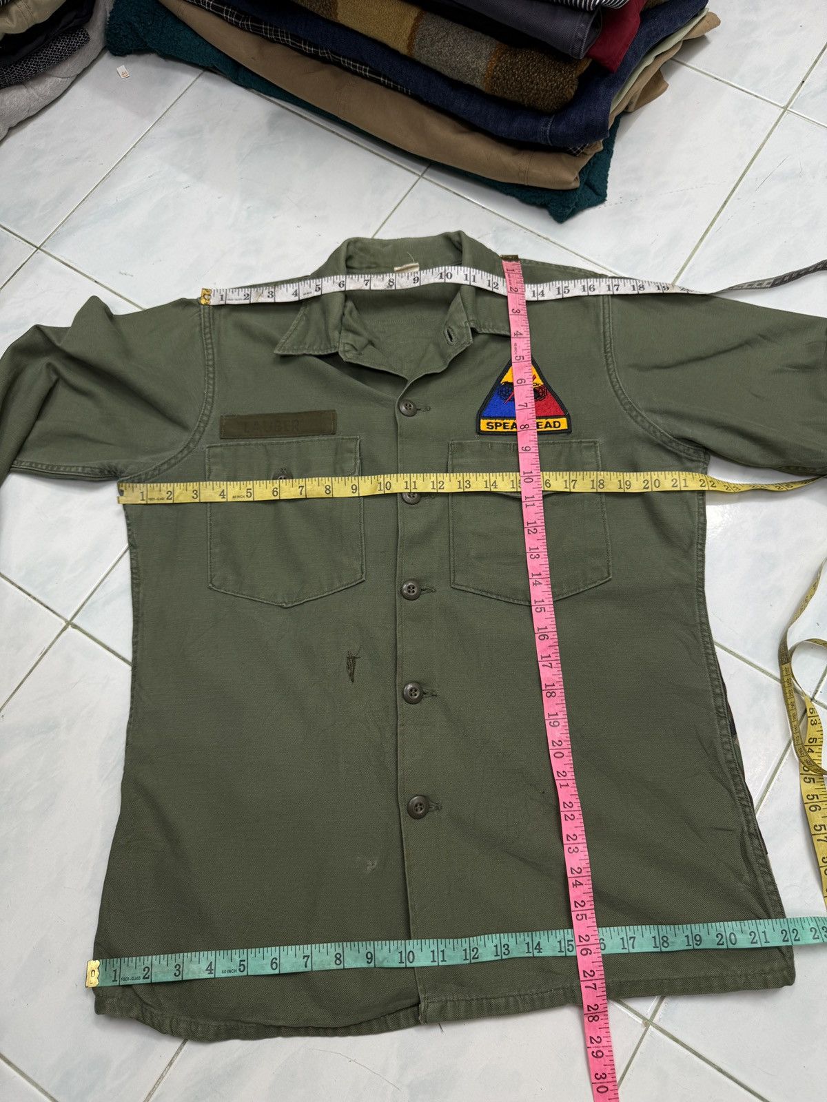 Vintage 🔥🔥🔥ARCHIVE VTG US ARMY OG 107 REWORK SHIRTS Size US M / EU 48-50 / 2 - 14 Thumbnail
