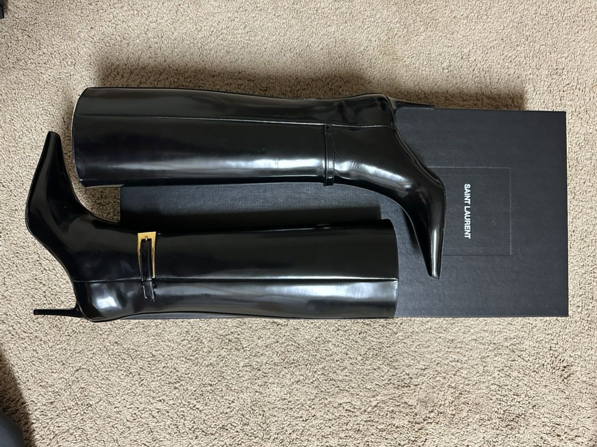 Yves Saint Laurent Saint Laurent Heel patent leather boots Size US 6.5 / IT 36.5 - 3 Thumbnail