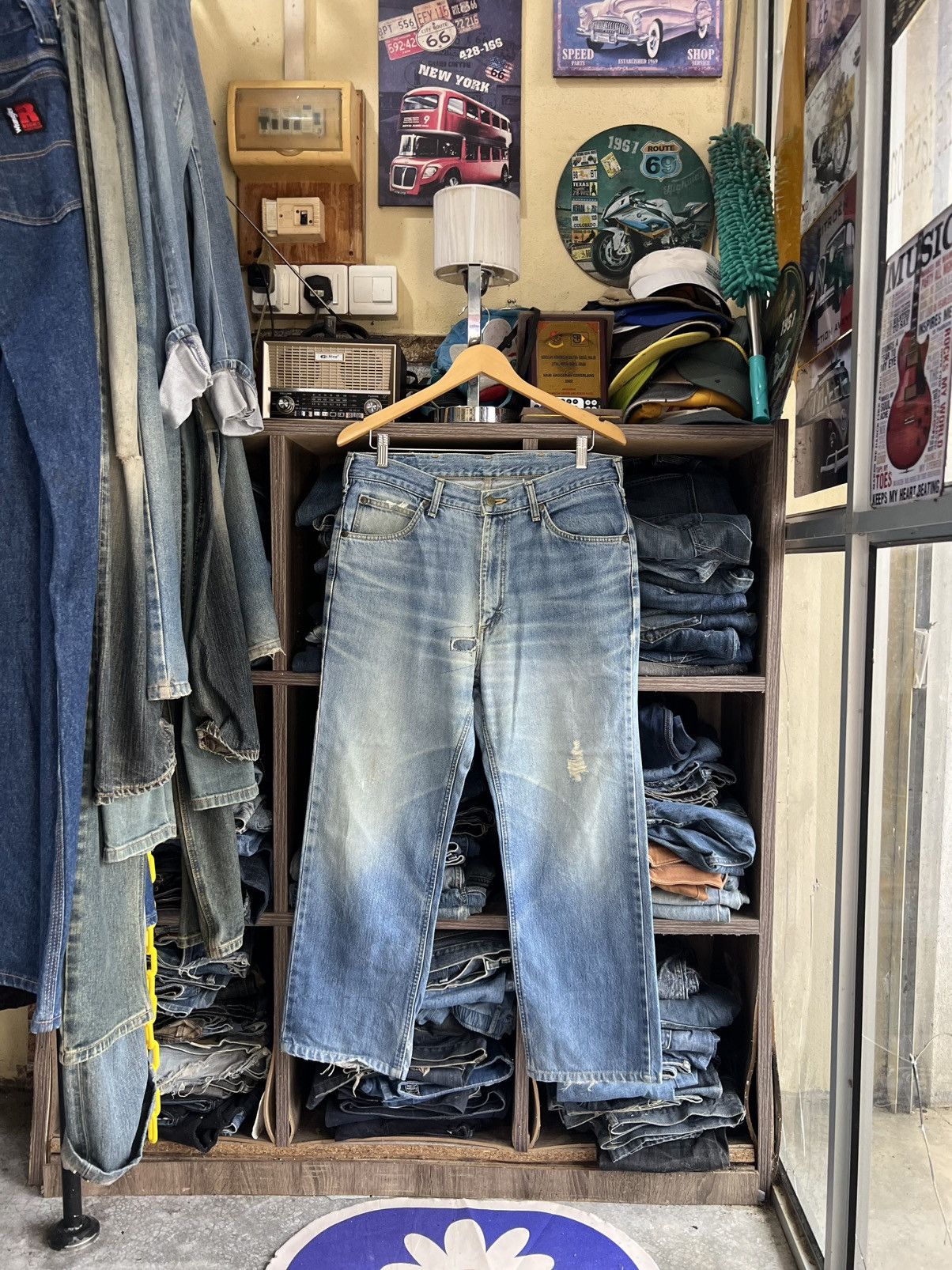 Lee 🔥Vintage Lee Distressed Denim Size US 33 - 1 Thumbnail