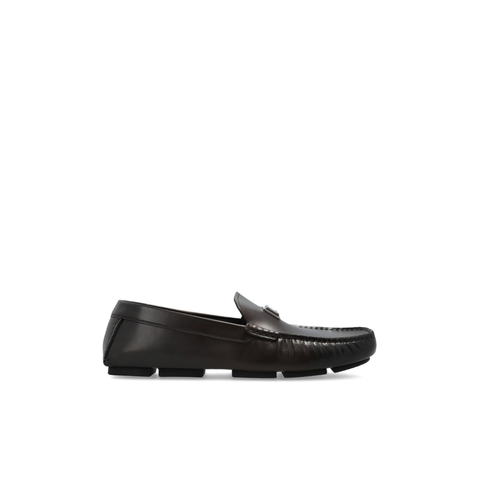 DOLCE&GABBANA Moccasin Brown Leather Loafers New & Authentic