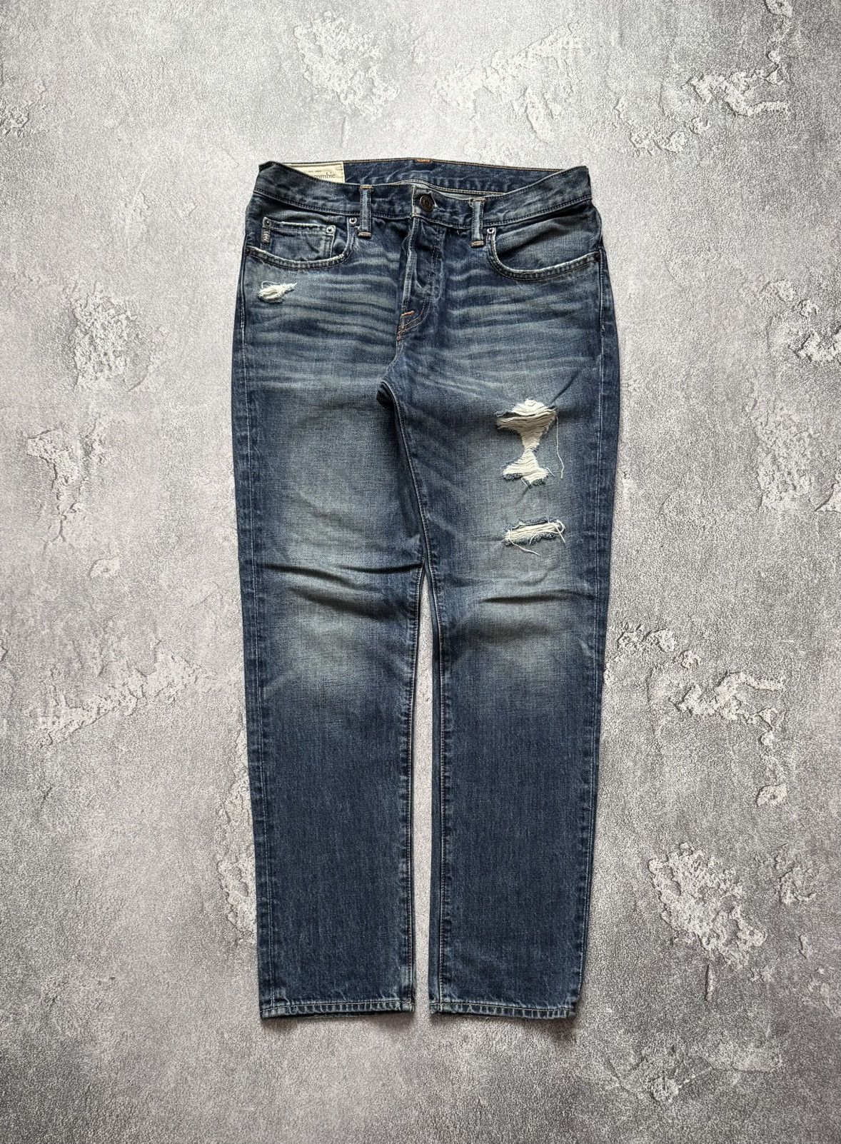 Abercrombie & Fitch Abercrombie & Fitch 32/30 blue denim pant trouser Jean chino Size US 32 / EU 48 - 5 Thumbnail