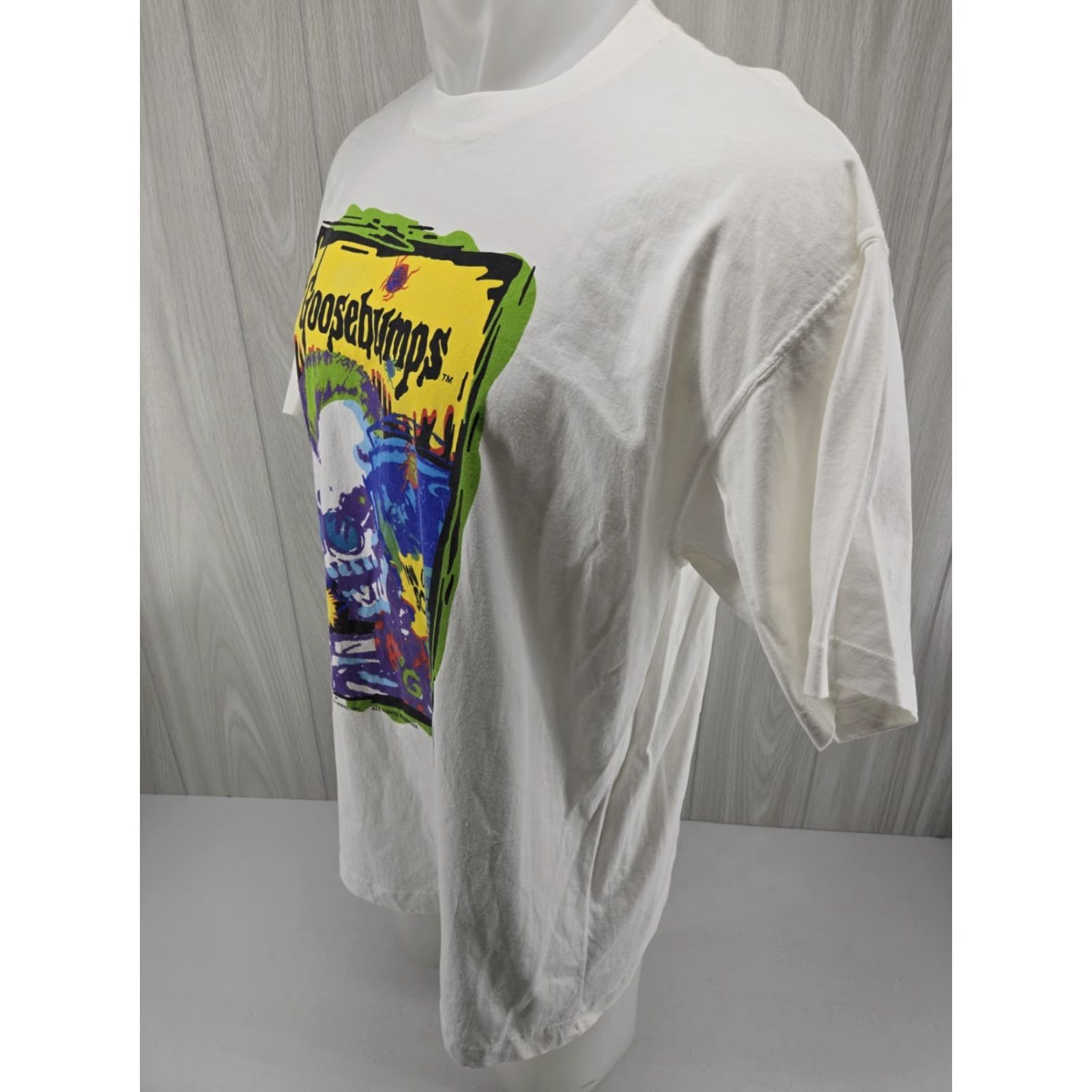 Vintage VINTAGE Goosebumps Shirt XL You Can’t Scare Me Parachute Press #1 1995 90s Halloween Horror Skull Tim Jacobus Mens Shirt Scary Vintage Size US XL / EU 56 / 4 - 6 Thumbnail