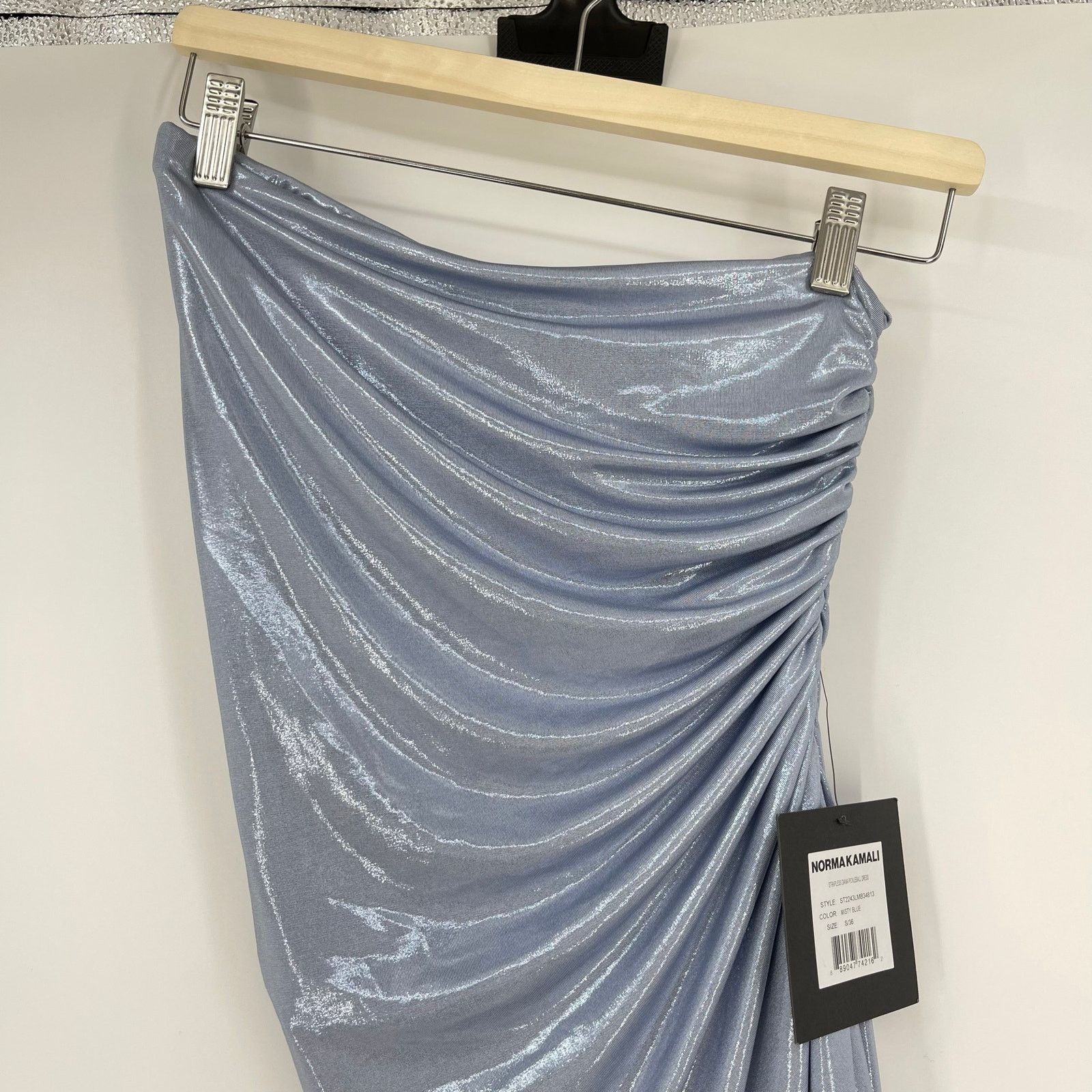 Norma Kamali Norma Kamali | Strapless Diana Pickleball Dress Blue S Size S / US 4 / IT 40 - 10 Thumbnail