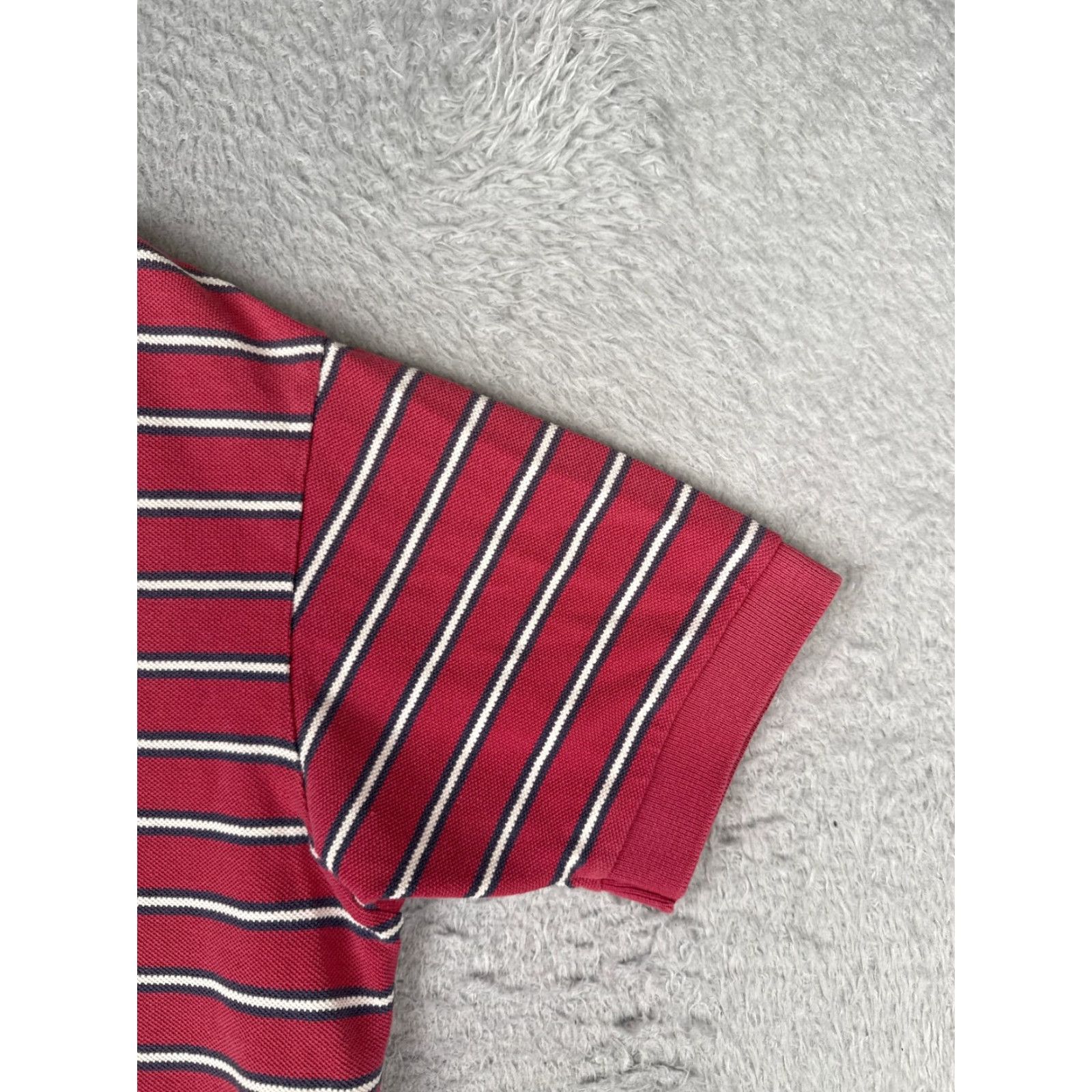 Ralph Lauren VINTAGE Ralph Lauren Polo Shirt Mens M Red Stripe USA Polo Shirt Short Sleeve 100% Cotton Size US M / EU 48-50 / 2 - 2 Thumbnail