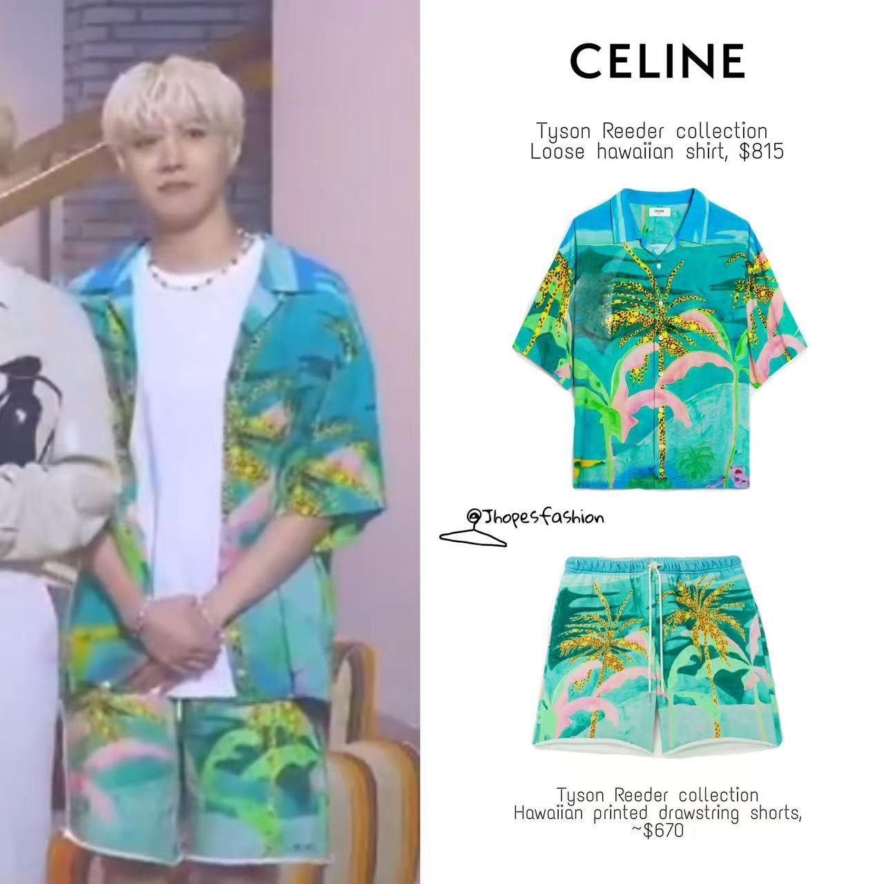 Celine CELINE BY HEDI SLIMANE 21SS Palm Tree & Wave Hawaiian Shirt Size US L / EU 52-54 / 3 - 9 Thumbnail