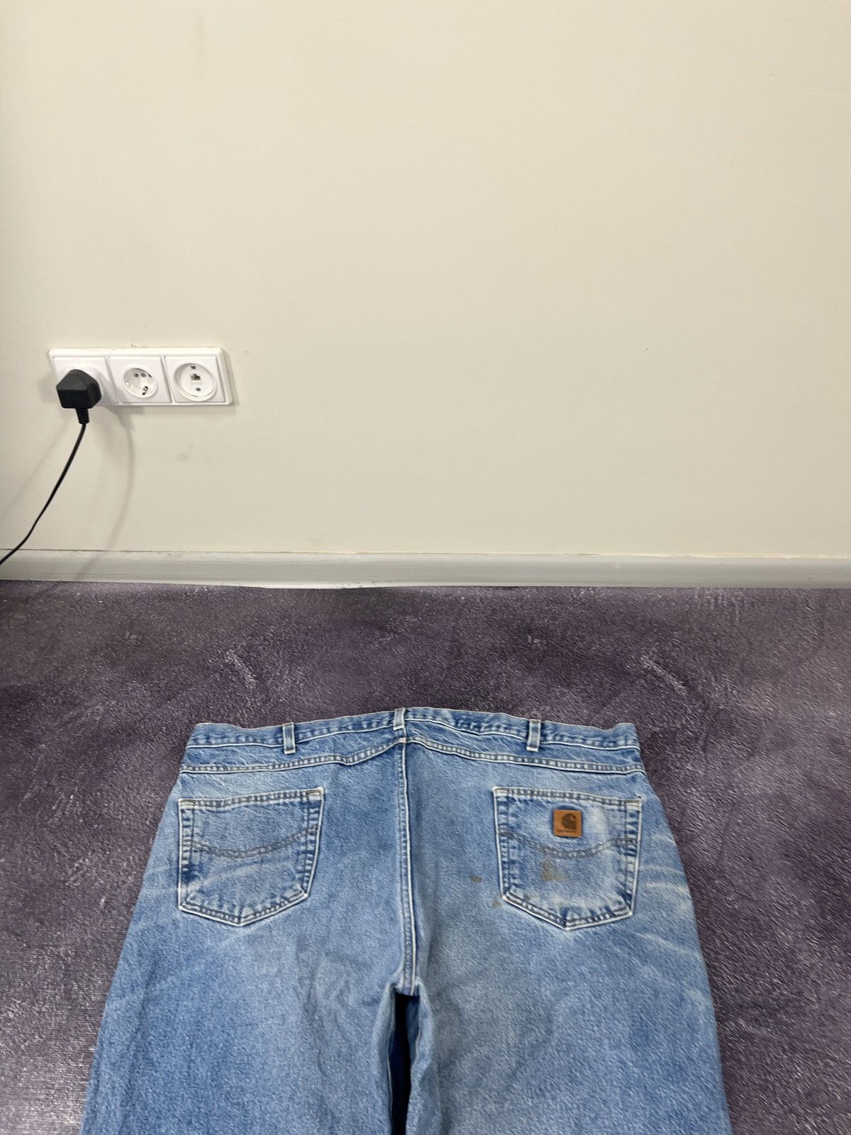 Carhartt Vintage 90s Carhartt Faded Blue Y2K Work Baggy Jeans Size US 44 / EU 60 - 7 Thumbnail