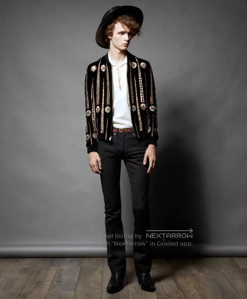 Saint Laurent Paris Saint Laurent Paris Marrakesh Jukebox Velvet Jacket Size US M / EU 48-50 / 2 - 9 Thumbnail
