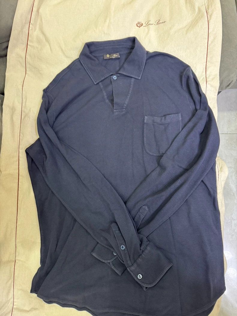 Ermenegildo Zegna Loro Piana Golf Long Sleeve Polo Shirt -dmc Size US L / EU 52-54 / 3 - 1 Thumbnail