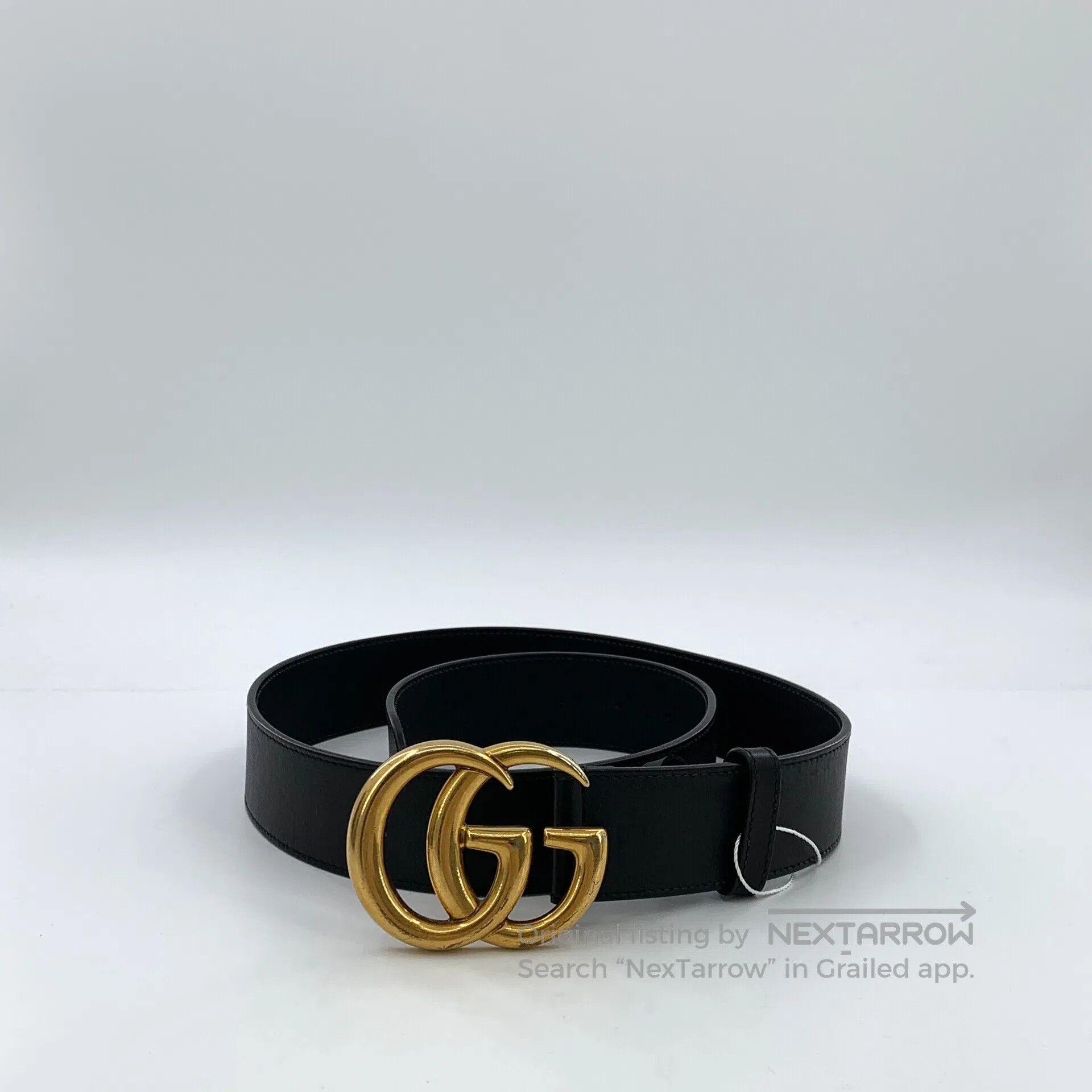 Gucci Guicci Black Double G Buckle Leather Belt| Size ONE SIZE - 2 Thumbnail