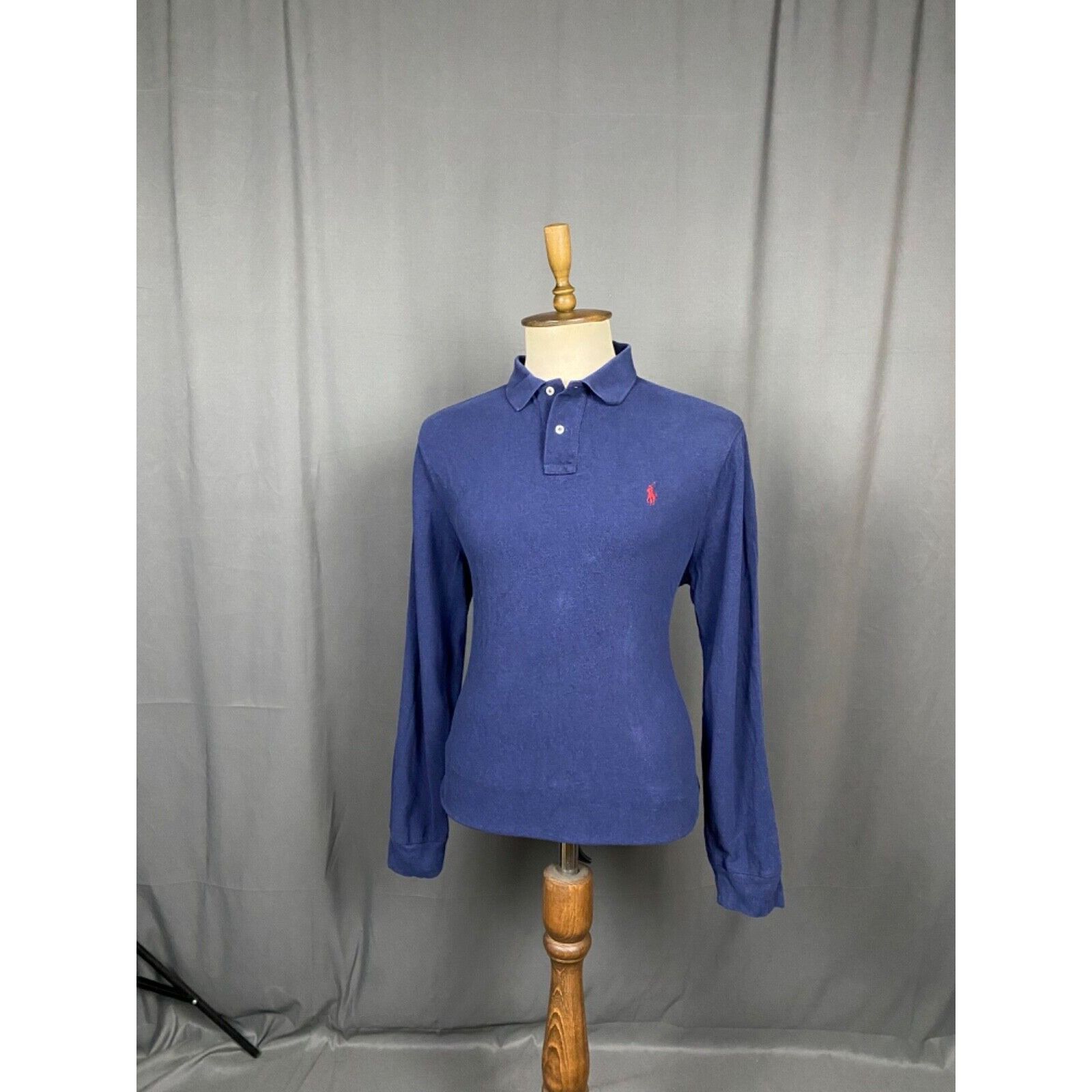 Polo Ralph Lauren Polo Ralph Lauren Men's Blue Collared Polo Longsleeve Sweate Size US XL / EU 56 / 4 - 4 Thumbnail