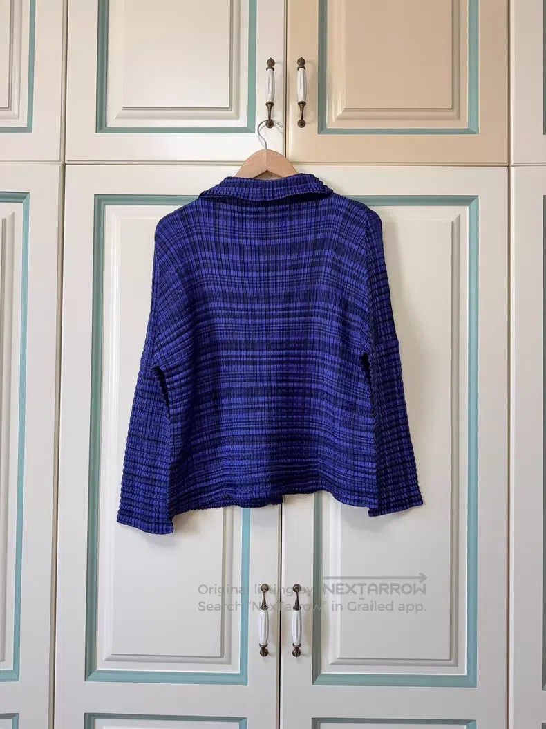 Issey Miyake Issey Miyake Long Sleeve Cardigan Jacket Purple Size S / US 4 / IT 40 - 2 Thumbnail
