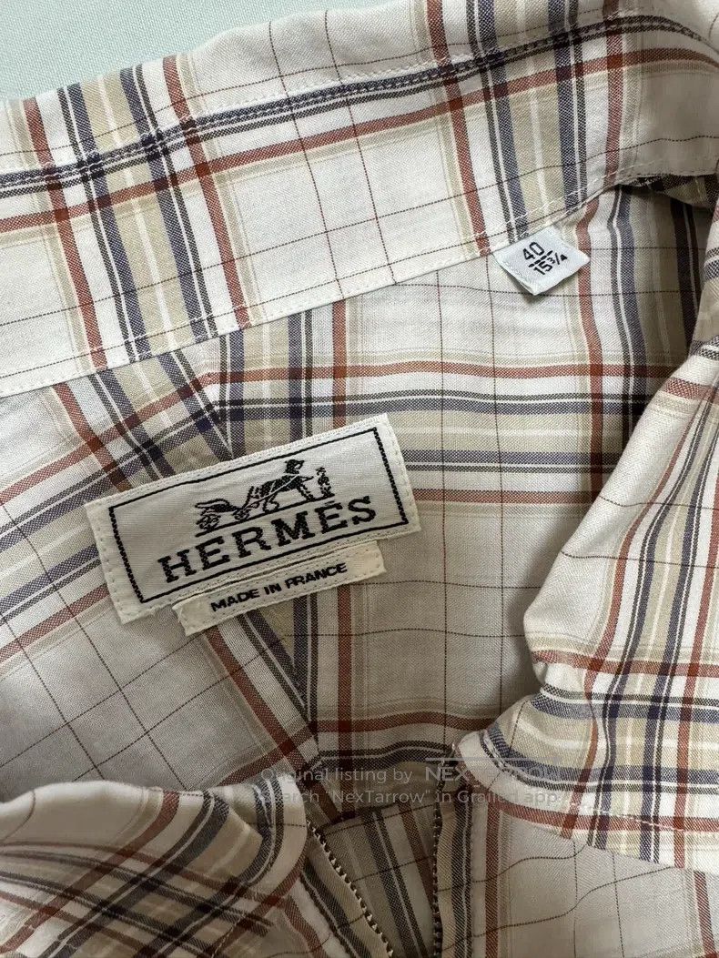 Hermes Hermes Jacket shirt, sun-protective clothing, plaid patter Size US XXS / EU 40 - 7 Thumbnail