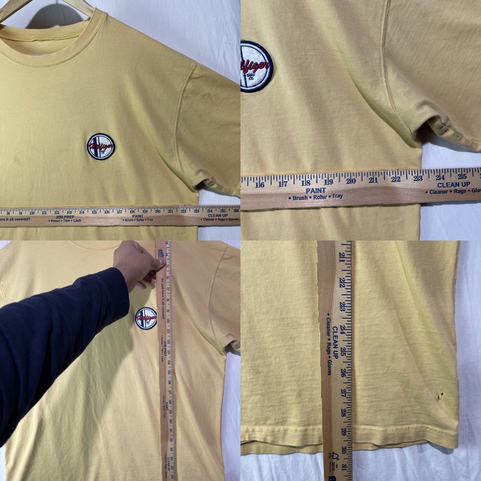 Tommy Hilfiger VINTAGE Tommy Hilfiger Shirt Mens XL Surfing Co. Spell Out Short Sleeve Shirt Mens XL Yellow Logo 90s Beach Retro American Boys Mens Size US XL / EU 56 / 4 - 8 Thumbnail