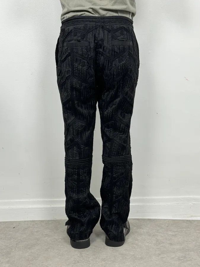 Dries Van Noten Dries Van Noten Black Relief Abstract Pants Size US 32 / EU 48 - 4 Thumbnail