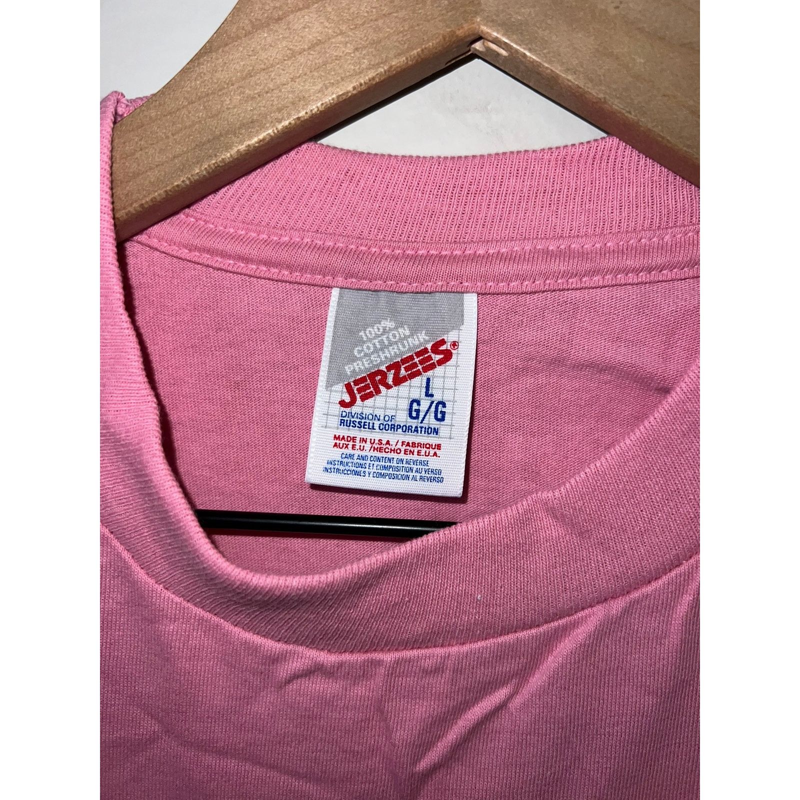 Jerzees Vintage Montana Pink Shirt Nature Pink Graphic Tee 90s VTG L Size US L / EU 52-54 / 3 - 6 Thumbnail