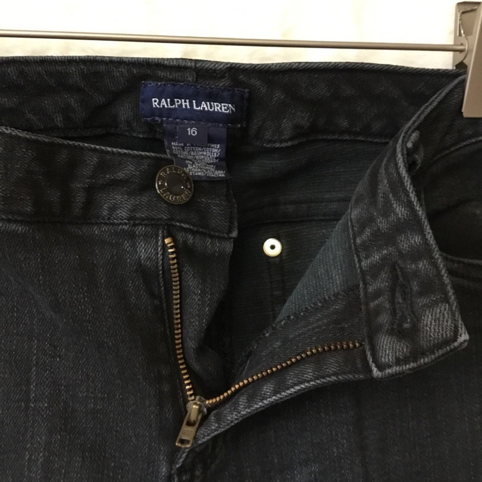 Ralph Lauren Girl Black Straight Leg Jeans