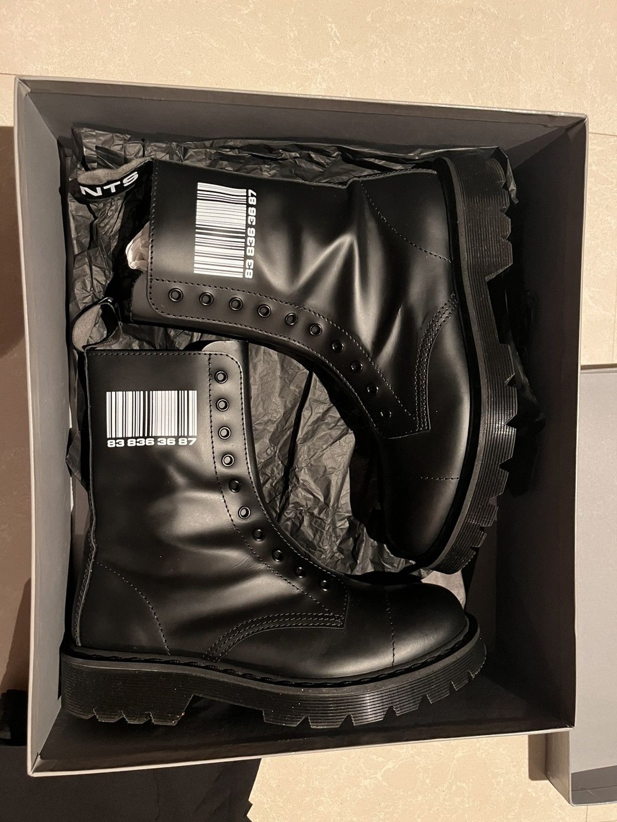 Vetements VETEMENTS BARCODE ARMY BOOTS Size US 7 / EU 40 - 1 Thumbnail