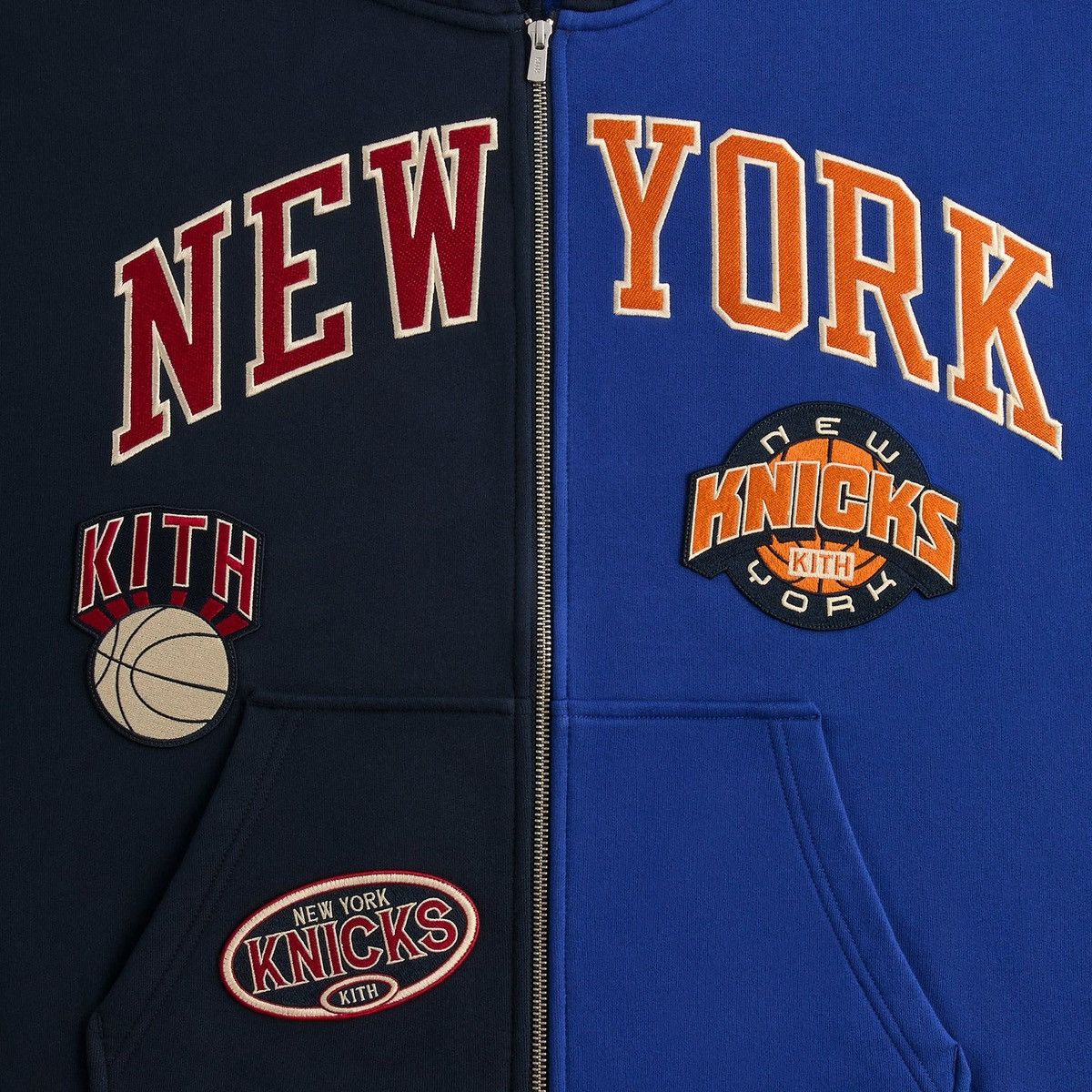Kith Kith for NY Knicks Mash Up Cropped Braxton Vintage Hoodie Size US L / EU 52-54 / 3 - 5 Thumbnail