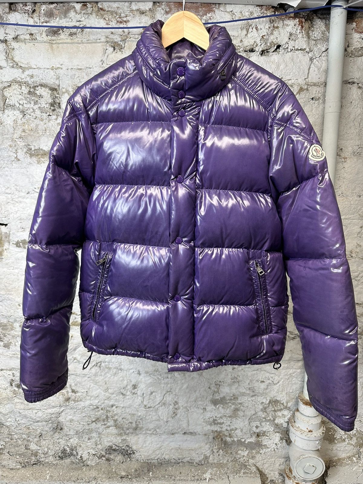 image of Moncler Ever Purple Down Puffer Coat Jacket Size M (2), Men's