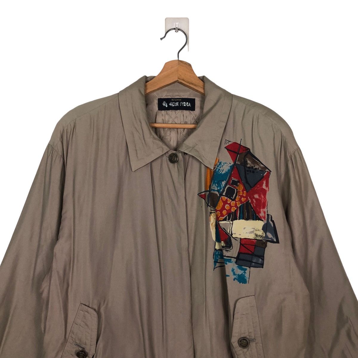 Japanese Brand Vintage Bomber Jacket Rose Sylvie Art Big Logo Issey Miyake Size US M / EU 48-50 / 2 - 3 Thumbnail