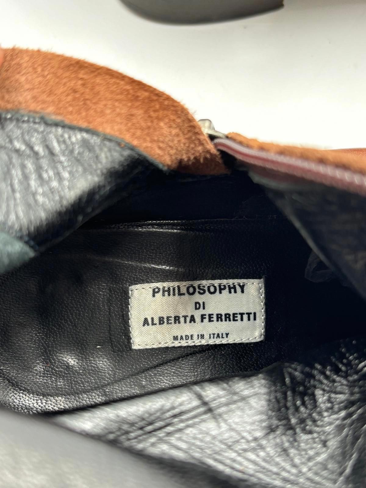 Designer PHILOSOPHY Di Alberta Ferretti Brown Leather Boots Size 9 Size US 9 / IT 39 - 8 Thumbnail