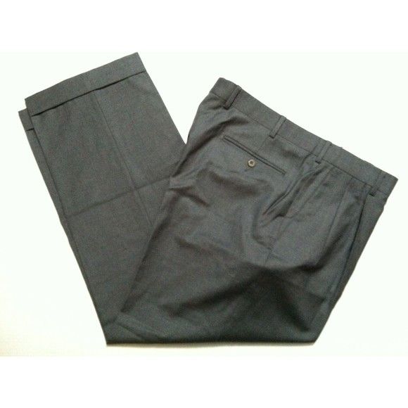 Zanella ZANELLA MENS GRAY 100%WOOL DRESS PANTS SIZE:38/29 Size 38S - 1 Thumbnail
