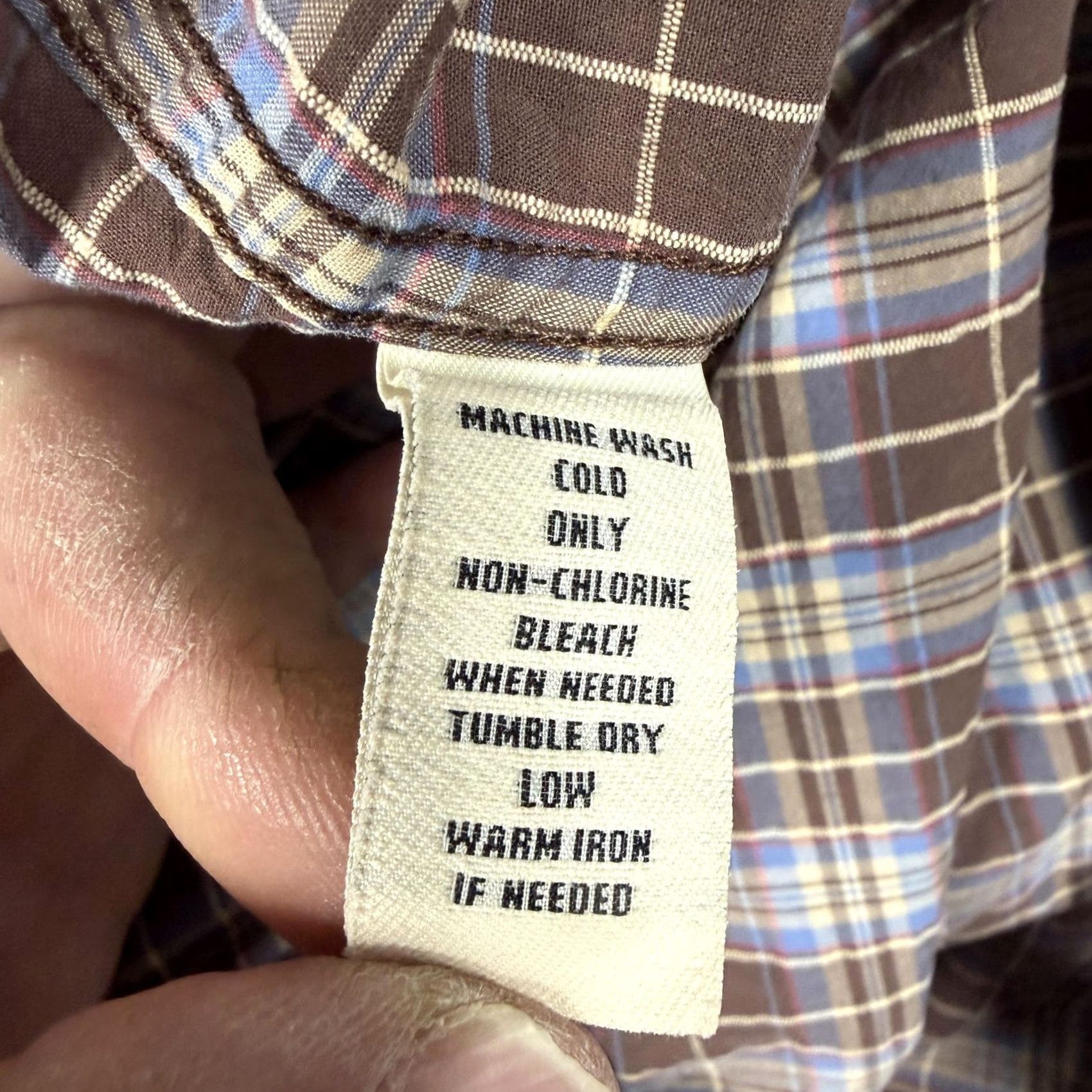 American Eagle Outfitters American Eagle Outfitters Shirt Mens L Plaid Button-Up Western Cotton Extreme Slim Fit Brown Size US L / EU 52-54 / 3 - 7 Thumbnail