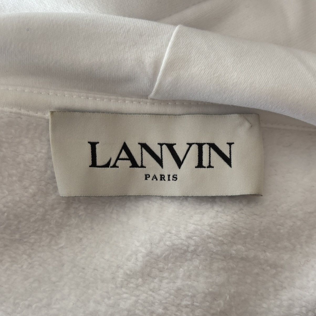 Lanvin Eusebio White Hoodie Size XL