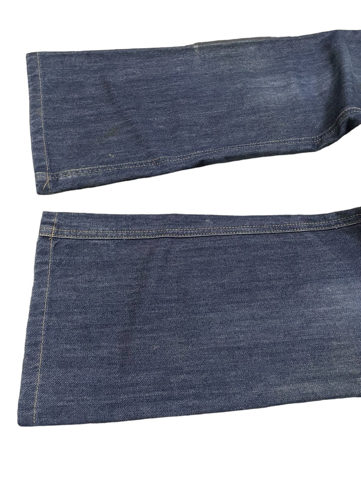 Issey Miyake × Japanese Brand × Tete Homme Tete Homme Carpenter Leather Trimmed Flared Jeans Size US 31 - 4 Thumbnail
