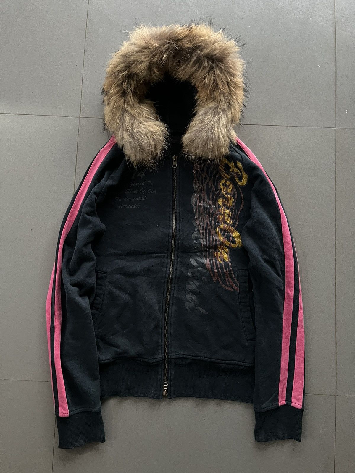 If Six Was Nine JAPANESE ATC+INTHEATTIC FUR WINGS ZIPHOODIE VKEI GOTHIC PUNK Size US M / EU 48-50 / 2 - 1 Thumbnail