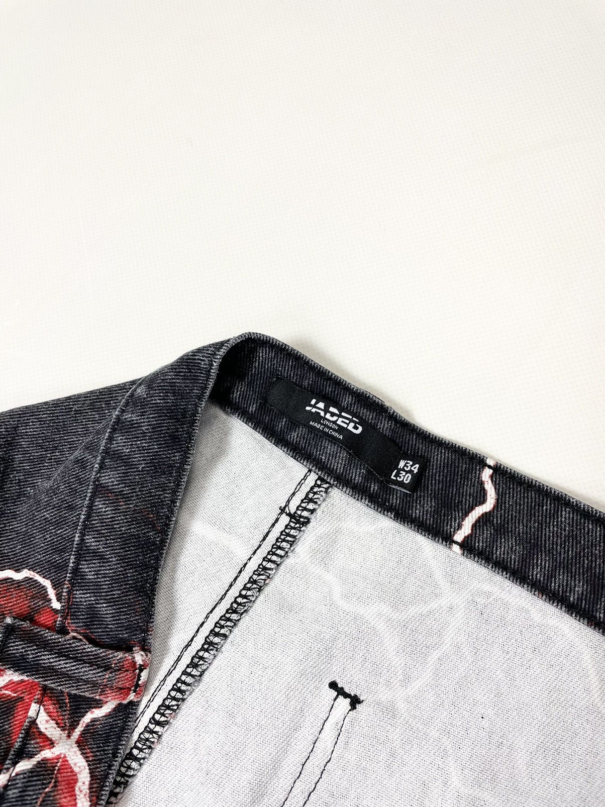Jaded London Jaded London 🚨 Lightning printed supreme Jeans Denim Shorts Size US 34 / EU 50 - 6 Thumbnail