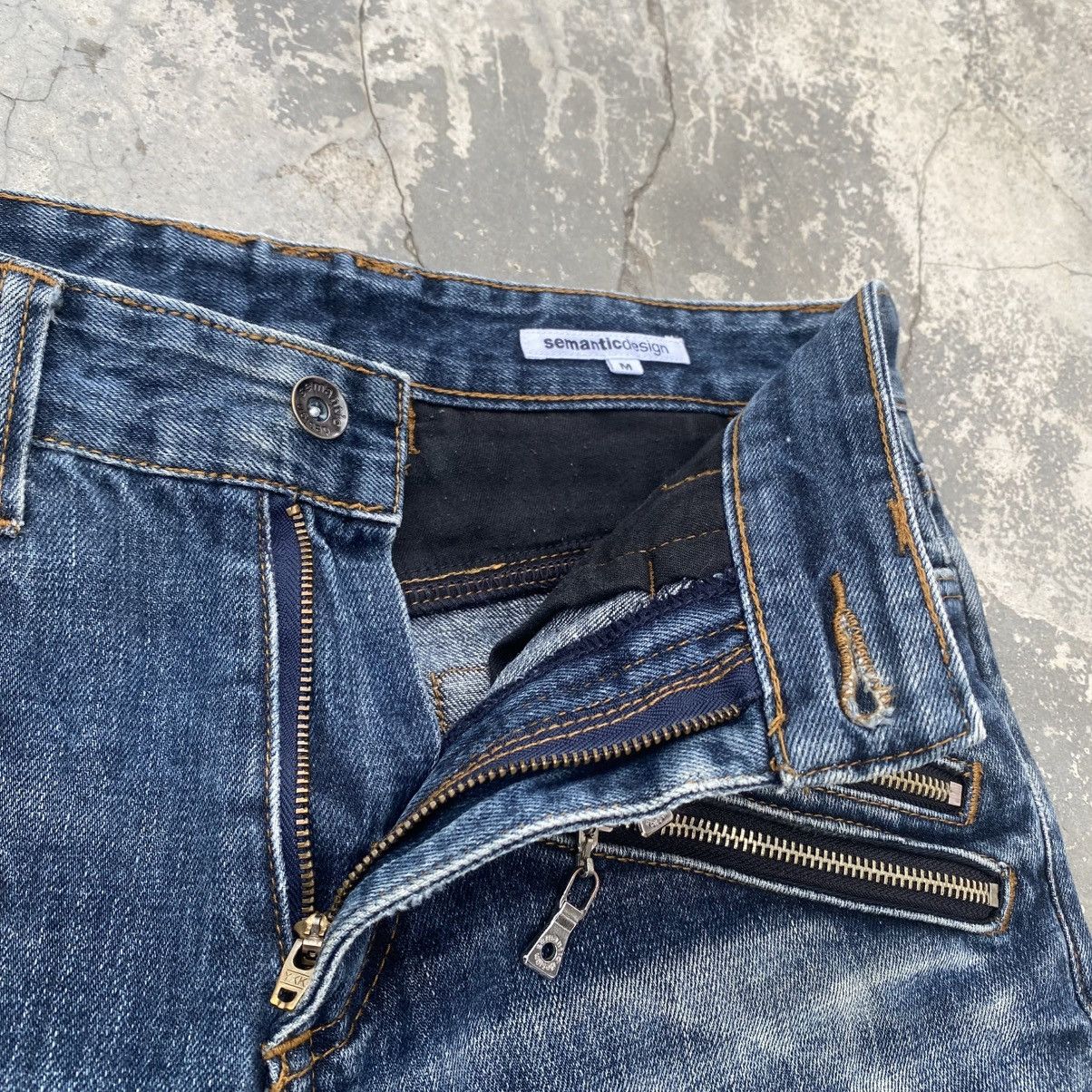 semanticdesign SEMANTIC DESIGN Distressed Funtional Zipper Punk Jeans Size US 30 / EU 46 - 8 Thumbnail
