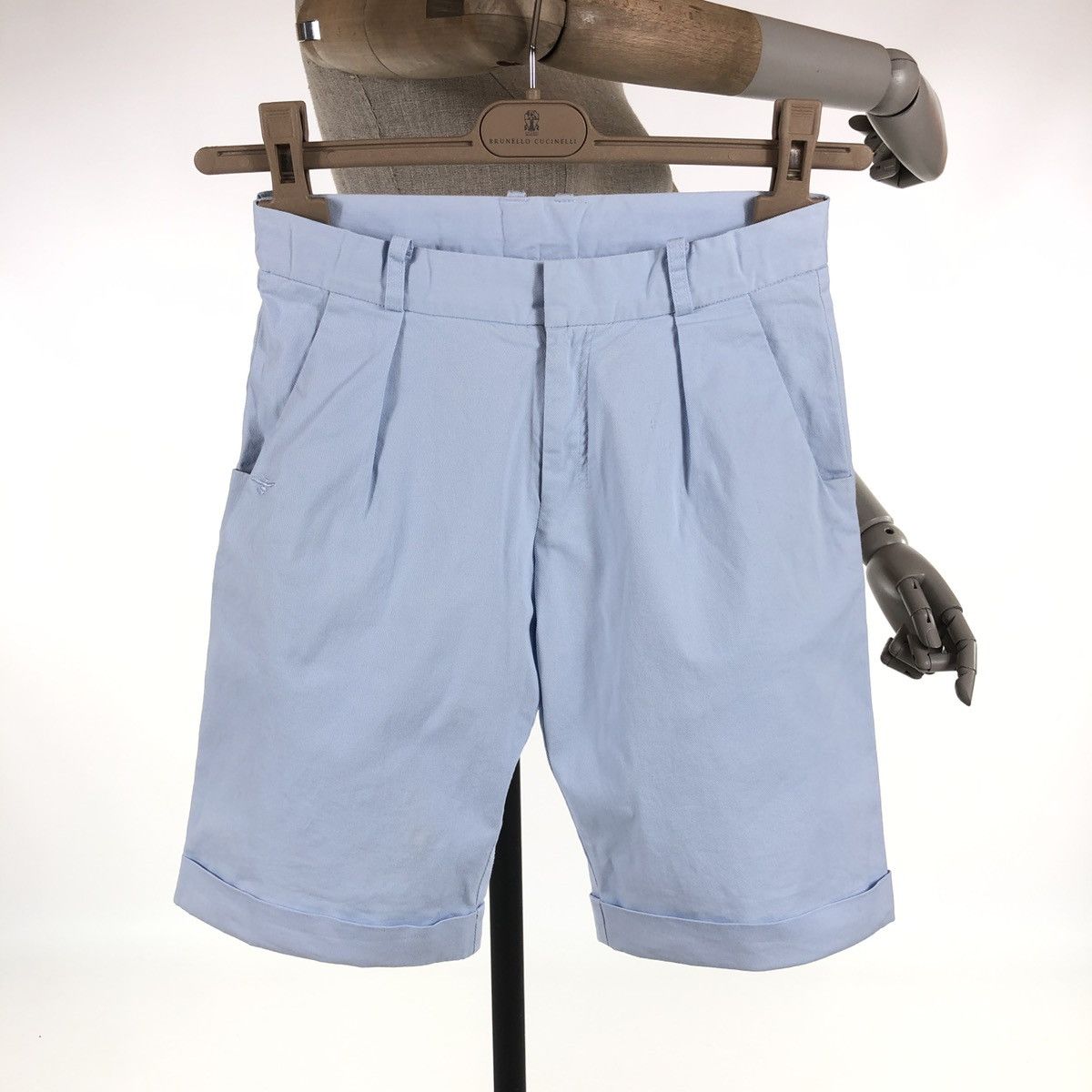 image of Christian Dior Monsieur Kid’S Dior Homme Embroidered Bee Denim Chino Bermuda Shorts in Blue (Size 2