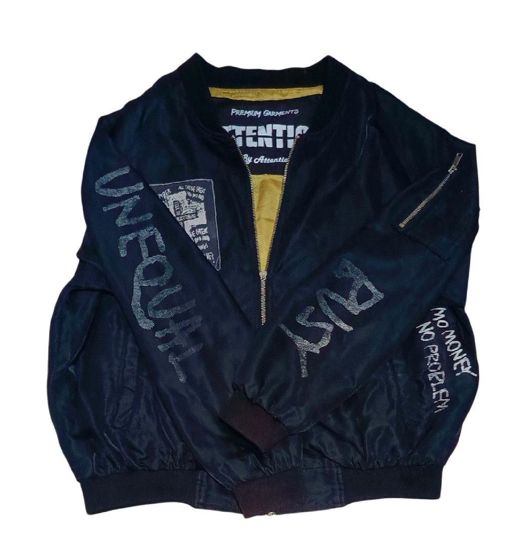 20471120 ATTENTION Destroyed ANARCHY GOTHIC PUNK BOMBER JACKET Size US M / EU 48-50 / 2 - 6 Thumbnail