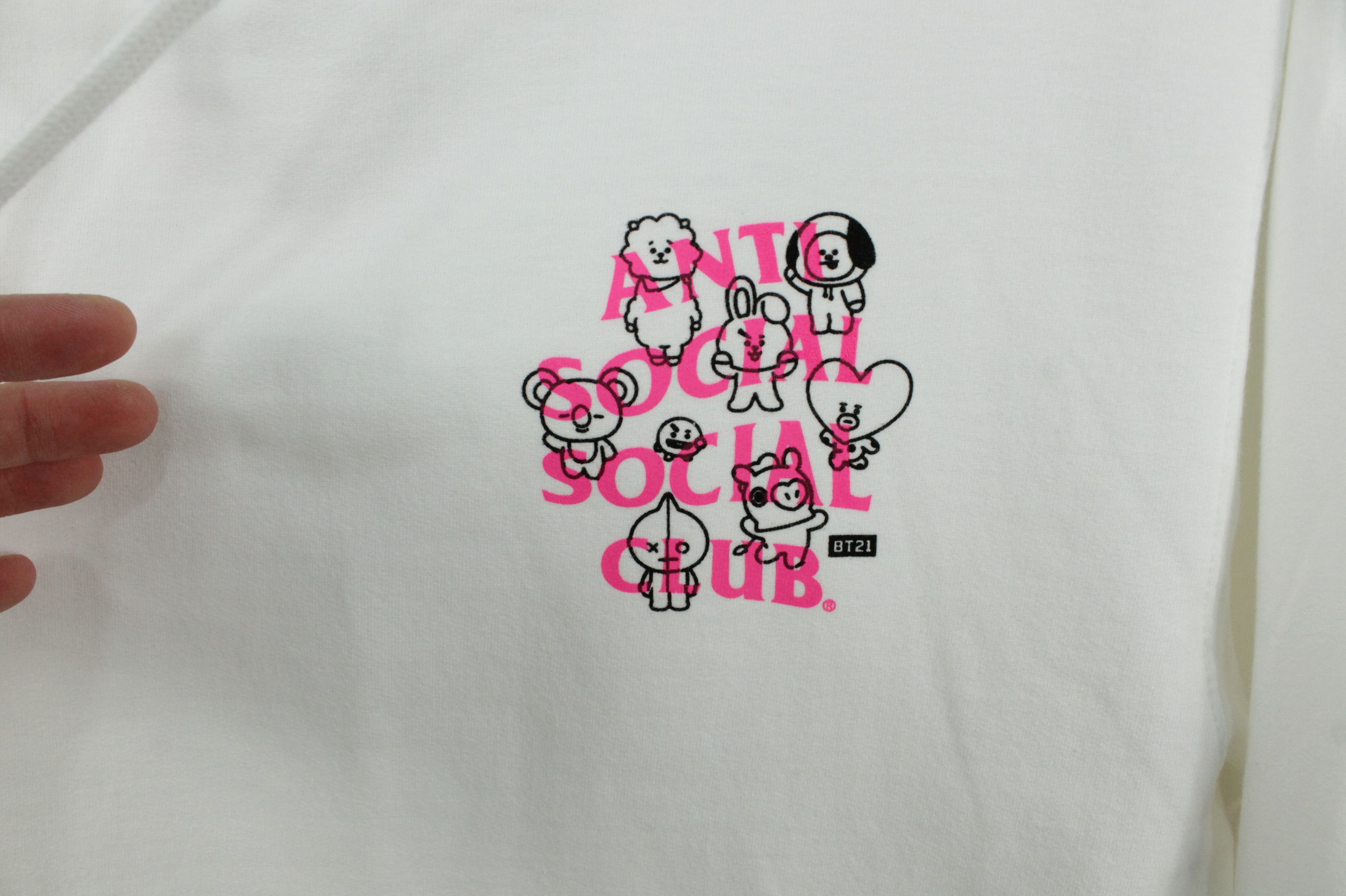 Anti Social Social Club Anti Social Social Club x BTS BT21 Traceable White Hoodie Size US S / EU 44-46 / 1 - 4 Thumbnail
