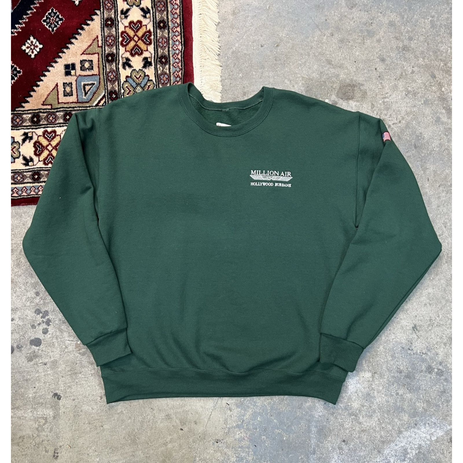 Other Million Air Hollywood Burbank Sweatshirt Men L Green AV Fuel Size US L / EU 52-54 / 3 - 1 Thumbnail